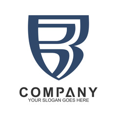 shield letter B logo design