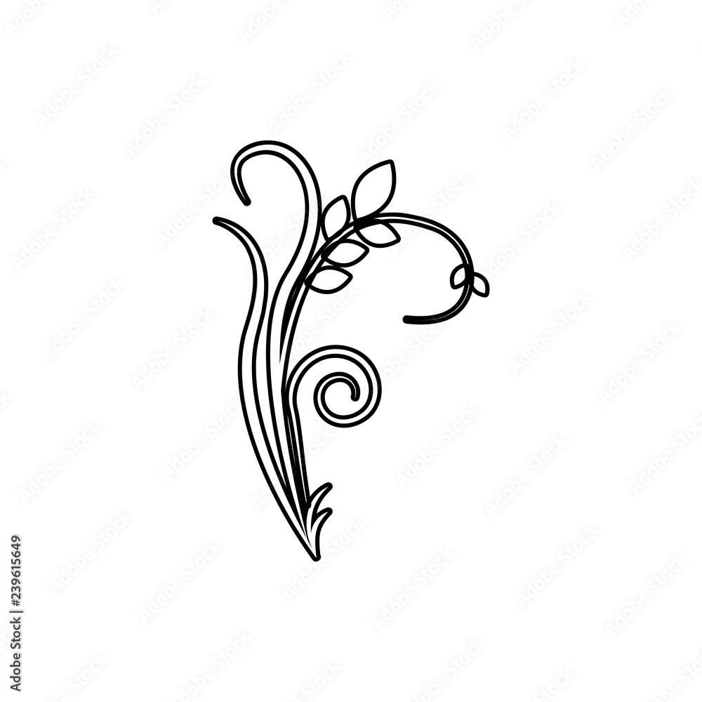 Poster flower ornament icon. element of ornaments for mobile concept and web apps icon. thin line icon for 