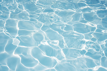 Texture of water in swimming pool for background