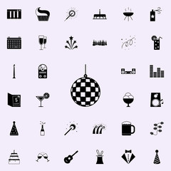 musical ball icon. Party icons universal set for web and mobile