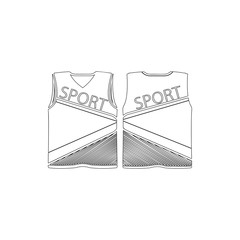 basketball jersey icon. Element of T-shirt for mobile concept and web apps icon. Thin line icon for website design and development, app development