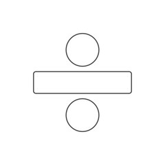 division sign icon. Element of web for mobile concept and web apps icon. Thin line icon for website design and development, app development