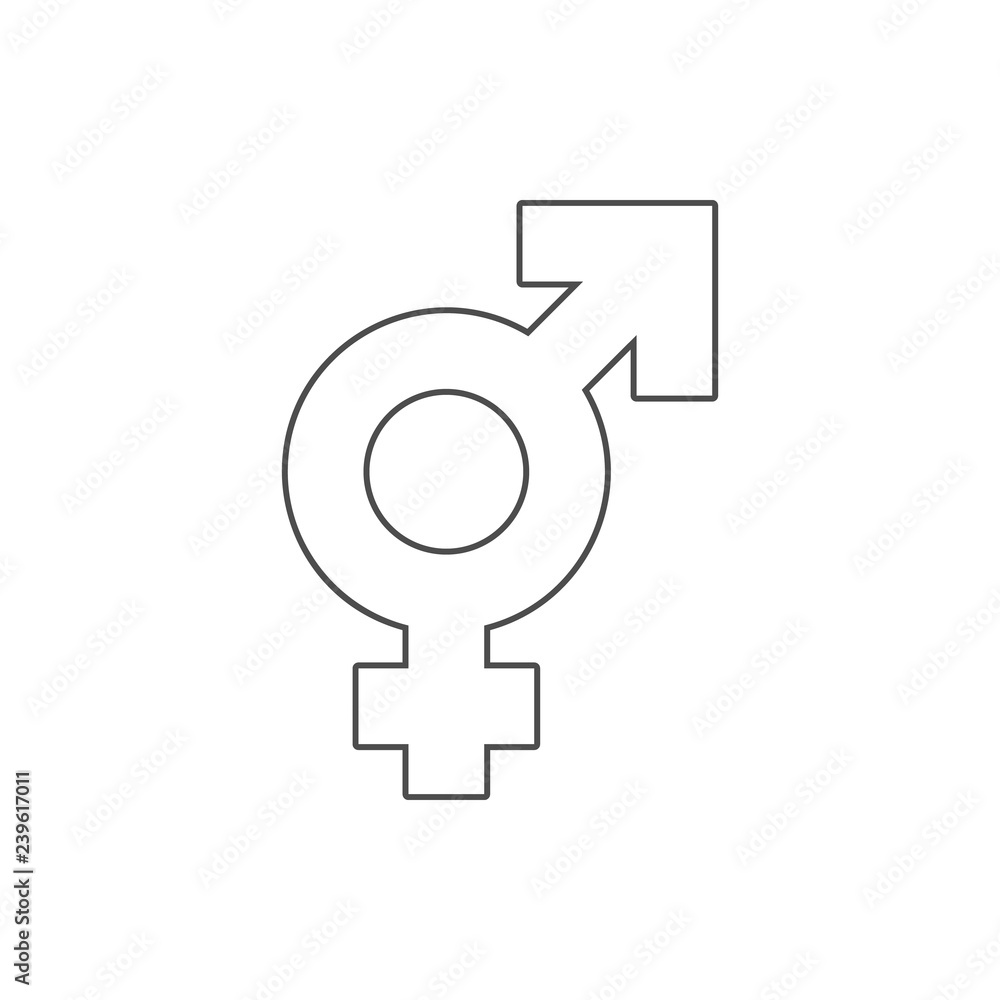 Poster transgender sign icon. element of web for mobile concept and web apps icon. thin line icon for websi
