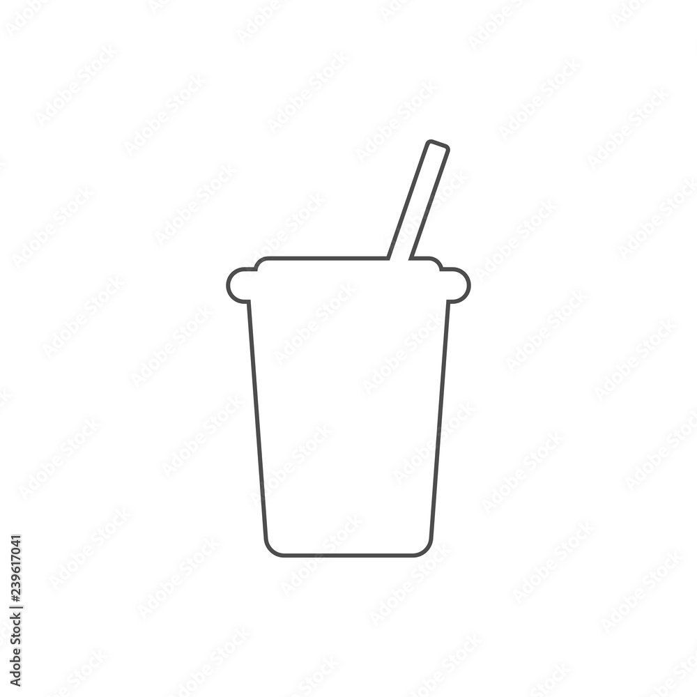 Poster cup of drinks icon. element of web for mobile concept and web apps icon. thin line icon for website 