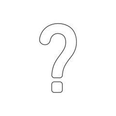 question mark icon. Element of web for mobile concept and web apps icon. Thin line icon for website design and development, app development