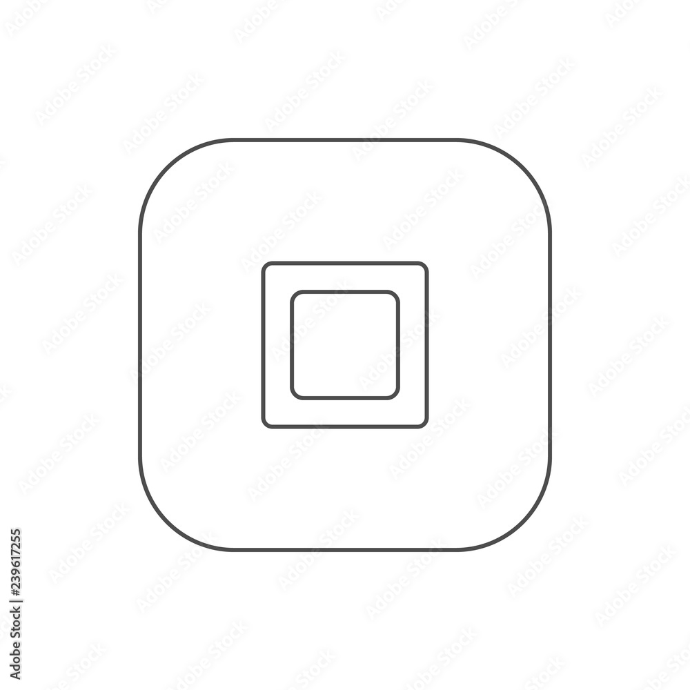 Poster button icon. element of web for mobile concept and web apps icon. thin line icon for website design 