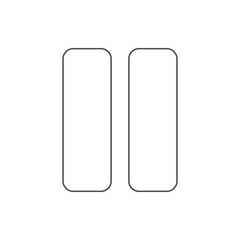 pause sign icon. Element of web for mobile concept and web apps icon. Thin line icon for website design and development, app development