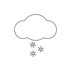 snow cloud icon. Element of web for mobile concept and web apps icon. Thin line icon for website design and development, app development
