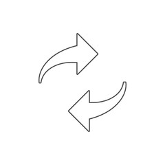 refresh sign icon. Element of web for mobile concept and web apps icon. Thin line icon for website design and development, app development