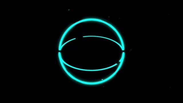 Rotating Light Discs Animation [4K Seamless Loop] (Teal)