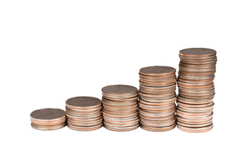 Ascending stack of quarters
