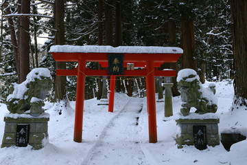 冬の不動の滝 桜松神社