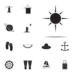 the sun icon. summer pleasure icons universal set for web and mobile