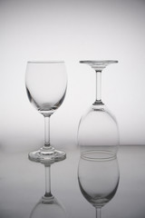 glasses in white background
