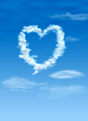 ハート型の雲