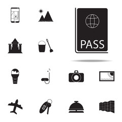passport icon. summer pleasure icons universal set for web and mobile