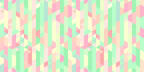 Polygonal background. Seamless mosaic pattern. Abstract geometric wallpaper of the surface. Striped multicolored backdrop. Tiled texture. Print for polygraphy, t-shirts and textiles
