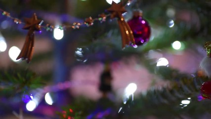 Electric bulb shine with christmas elements