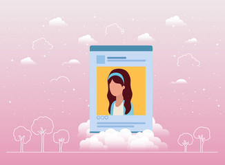 social media acount woman template