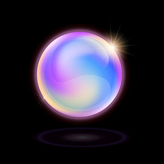 Vector multicoloured gradients sphere. Vibrant color palettes.