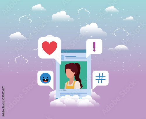 social media acount woman