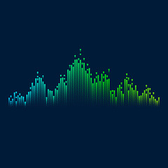 Equalizer abstract background music. Vector illustration
