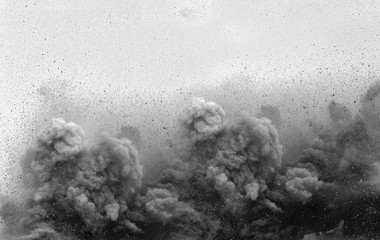 Blast on the mining site 