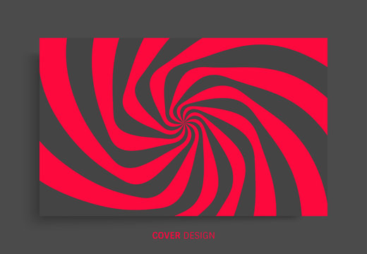 Pattern with optical illusion. Red and white design. Abstract striped candy background. Vector illustration.
