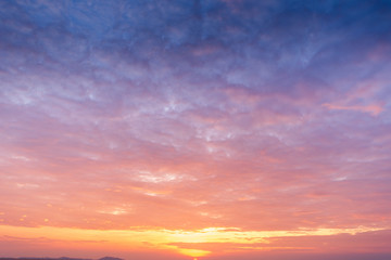 Naklejka na ściany i meble Sunset sky background.