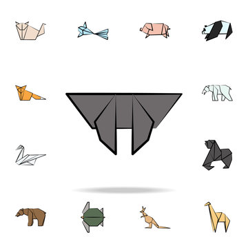 bat colored origami icon. Detailed set of origami animal in hand drawn style icons. Premium graphic design. One of the collection icons for websites, web design, mobile app