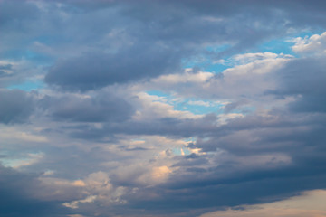 Fototapeta premium The beauty of the evening sky with clouds