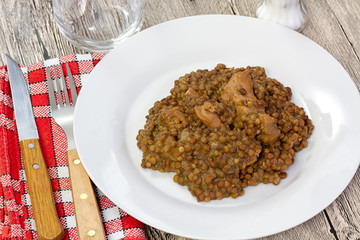 petit salé au lentilles