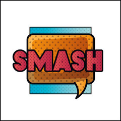 expression bubble with smash pop art style