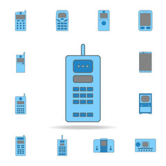 the first mobile phone color outline icon. One of the collection icons for websites, web design