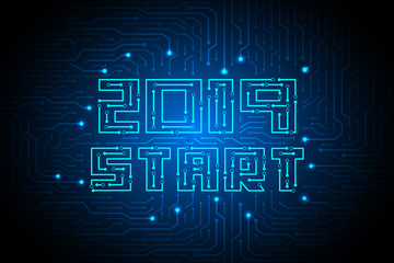 2019 start on circuit technology background design.