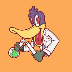 mad duck as professor