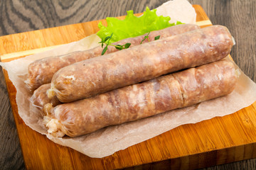 Natural sausages for grill