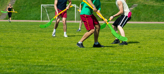 Traditional lithuanian sports Ripka. Team sport