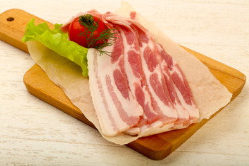 Raw bacon