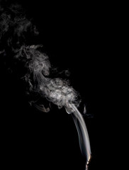 white smoke on black background