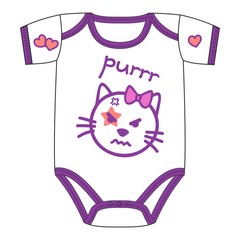 Clothes for newborn girl with cute kawaii cat