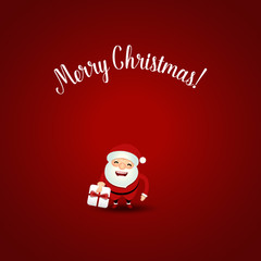 Christmas Greeting Card with Christmas Santa Claus. Vector illustration