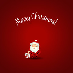 Christmas Greeting Card with Christmas Santa Claus. Vector illustration