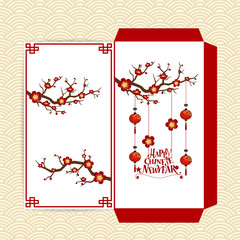 Chinese New Year Money Red Packet (Ang Pau) Design. Vector Illustration