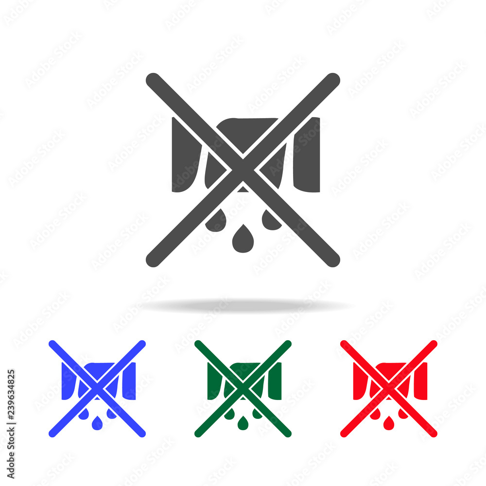 Aufkleber the sign can not be squeezed icon. elements of washing in multi colored icons. premium quality graph