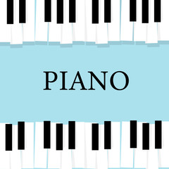 Fototapeta premium Music piano keyboard. Poster background template