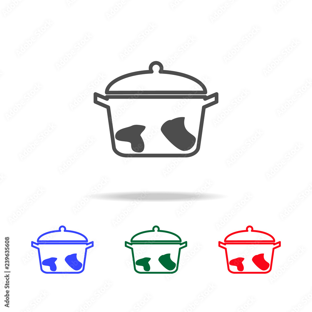 Poster boiling clothes icon. elements of washing in multi colored icons. premium quality graphic design ico