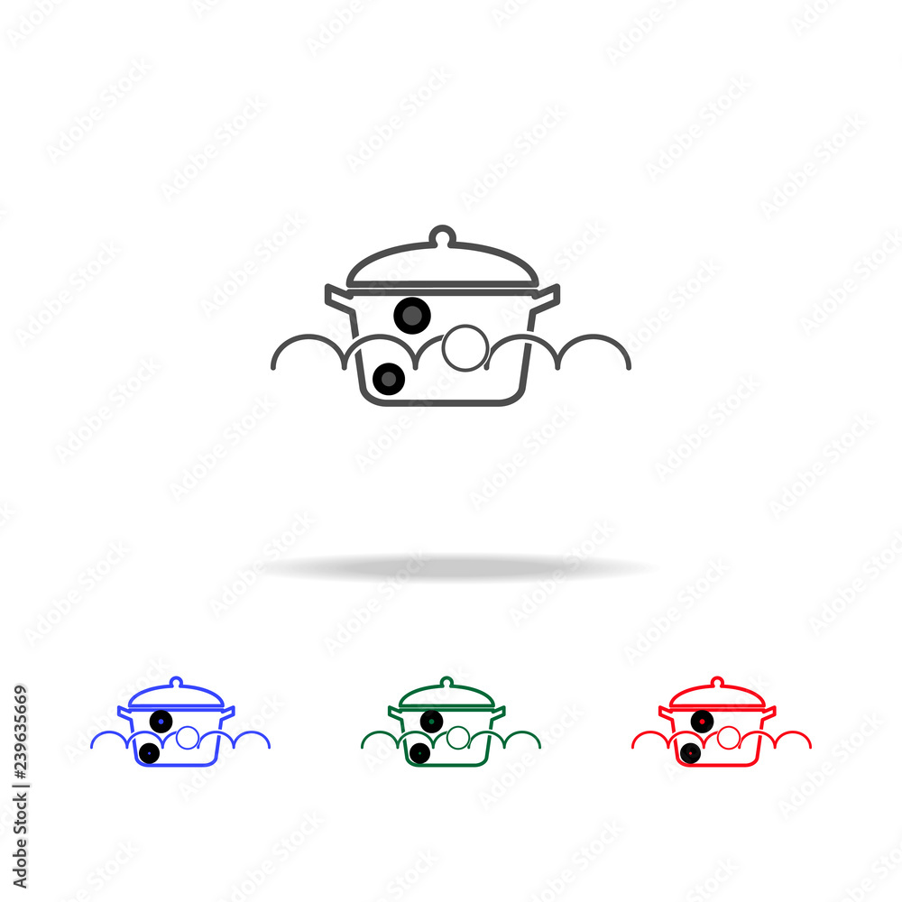 Poster boiling clothes icon. elements of washing in multi colored icons. premium quality graphic design ico