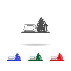 ironing icon. Elements of washing in multi colored icons. Premium quality graphic design icon. Simple icon for websites, web design, mobile app