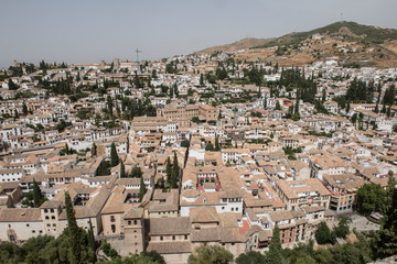 Fototapeta na wymiar City View From Alhambra Palace